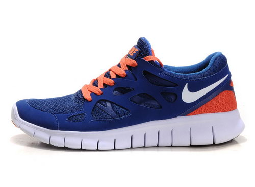 Nike Free Run 2 Womens Size Us9 9.5 10 Dark Blue Orange Hong Kong